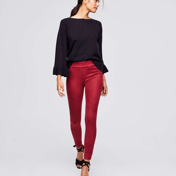 LOFT Pants - Ann Taylor LOFT Legging in Faux Suede Size 4 NWT